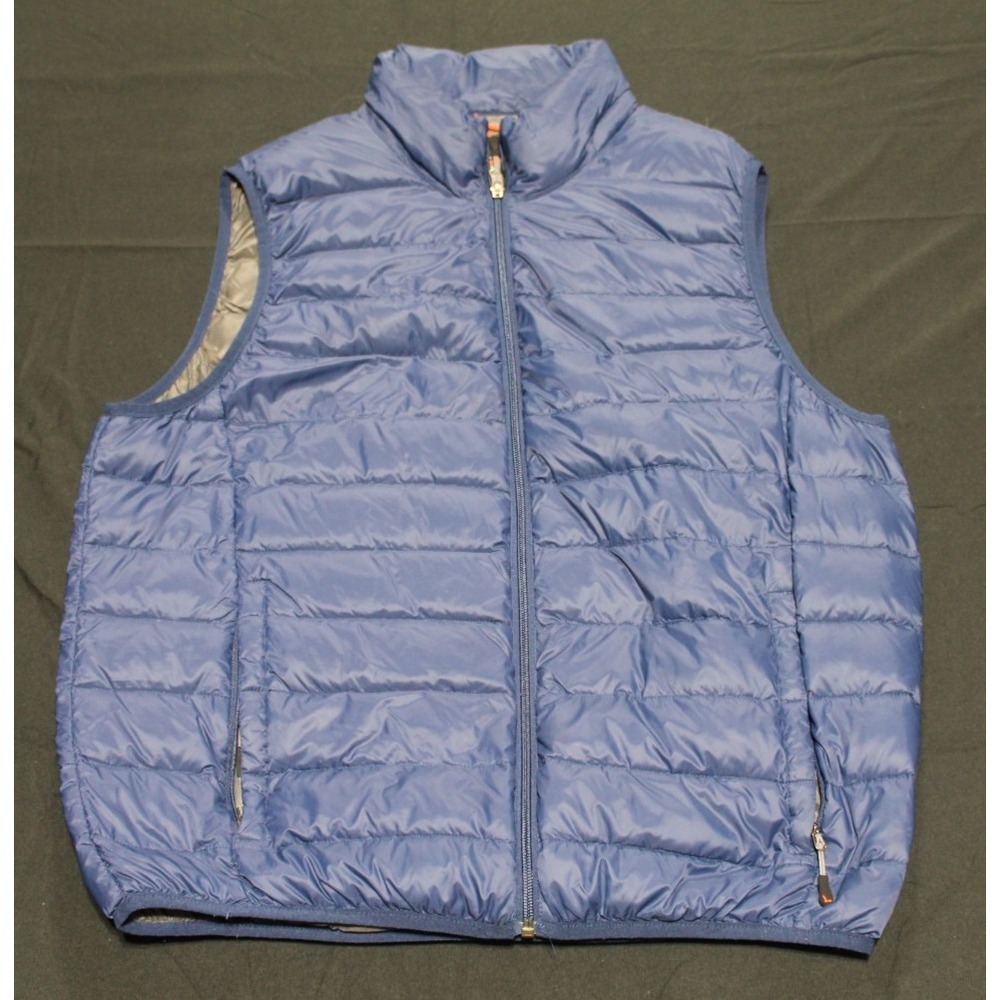 Hawke Co Down Puffer Vest Mens Large Blue Nylon Full Zip Packable Quilted